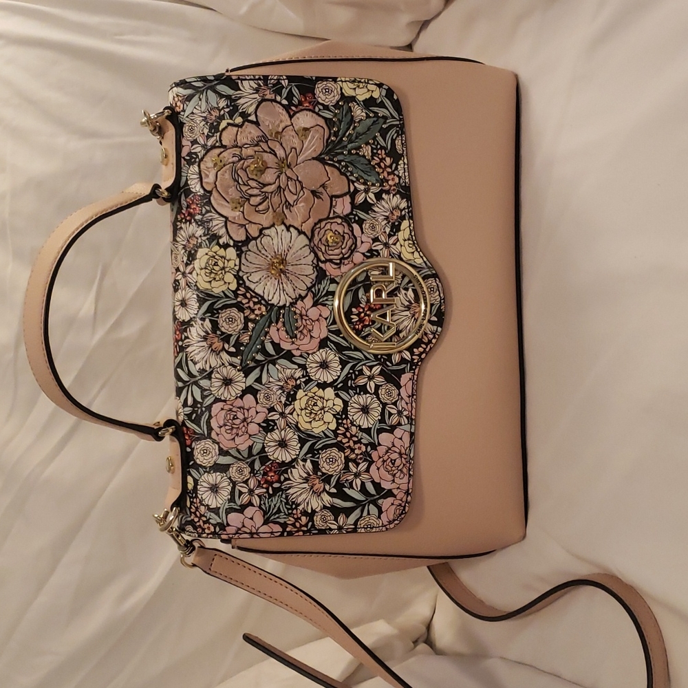 Karl Lagerfeld Paris Floral Pink Purse